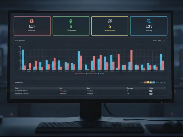 BI Dashboard showing real-time video analytics with occupancy, footfall, and queue metrics