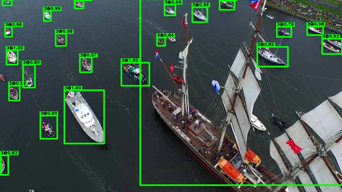 Aerial ship detection example 3