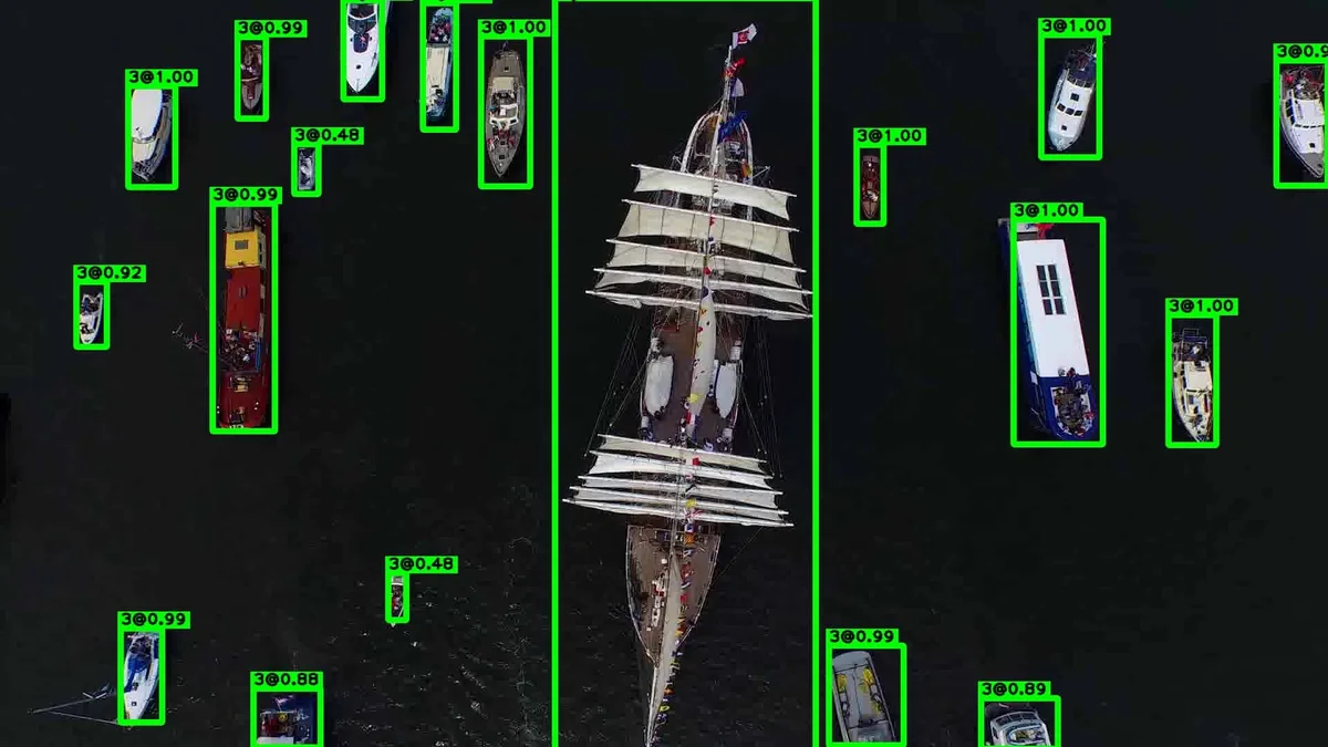 Aerial ship detection example 1