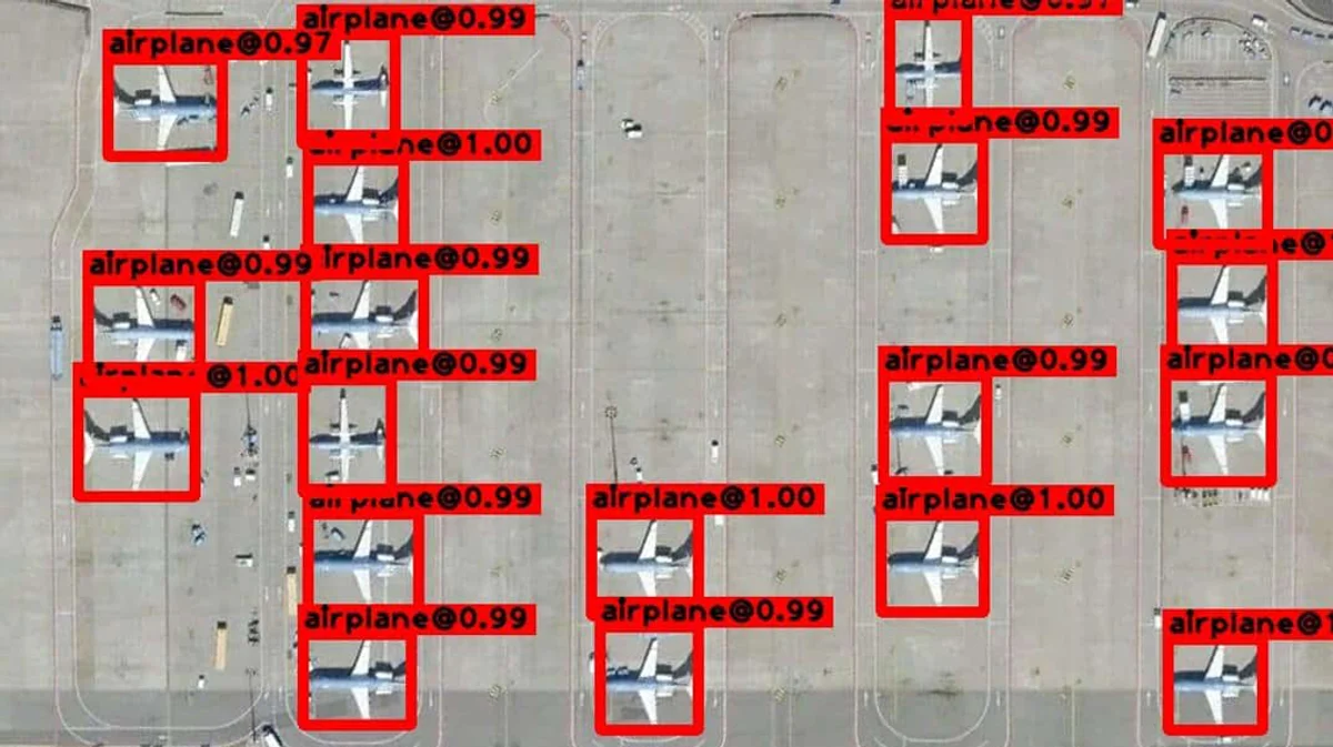 Geospatial airplane detection example 2