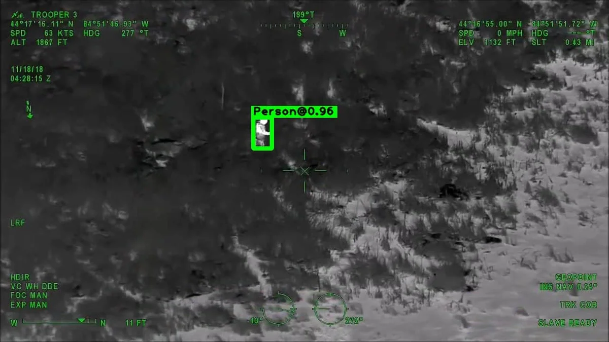 Thermal human detection example 1