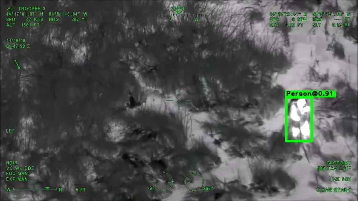 Thermal human detection example 4